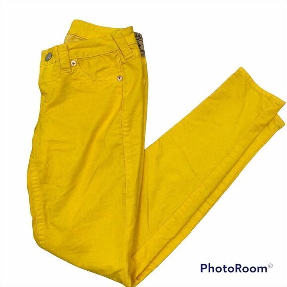 True Religion Shannon Yellow Corduroy Pants 27 - Picture 4 of 14